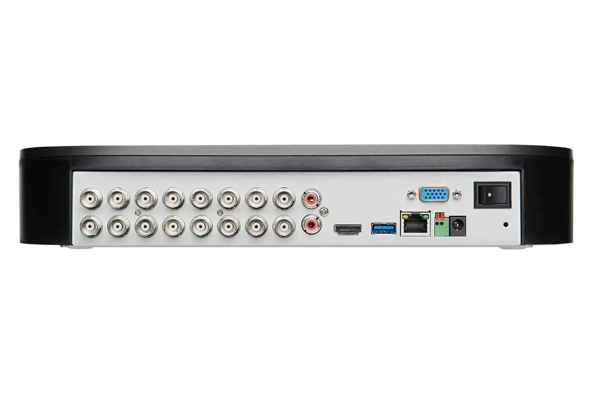 1080p HD 16-Channel Security System with Ten 1080p HD Weatherproof Bullet Security Camera, Advanced Motion Detection and Smart Home Voice Control