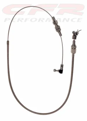24" STAINLESS BRAIDED THROTTLE CABLE KIT - UNIVERSAL