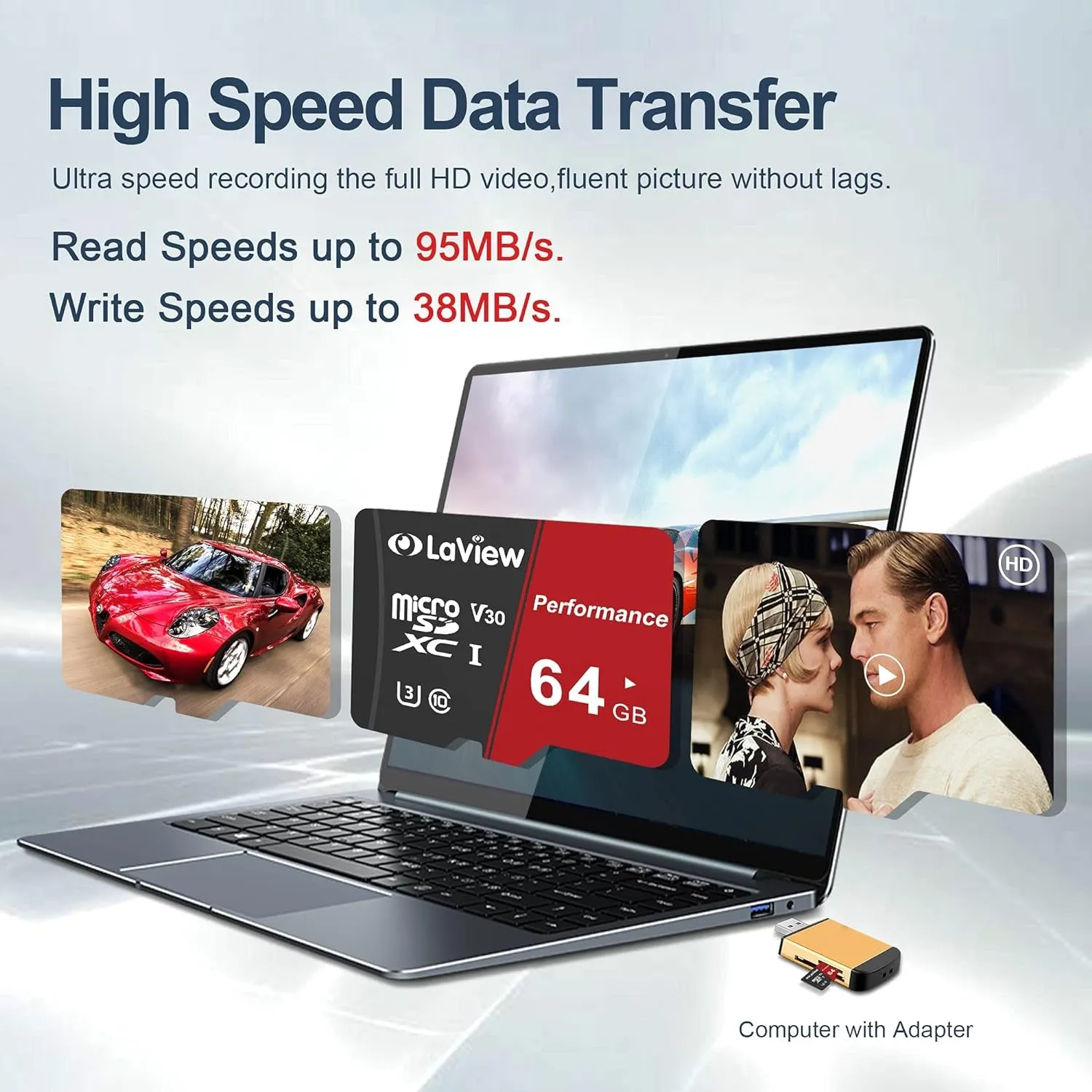 64GB Micro SD Card, Micro SDXC UHS-I Memory Card
