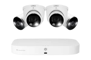 8-Channel Fusion NVR System with Dome and Bullet Smart Deterrence 4K IP Cameras