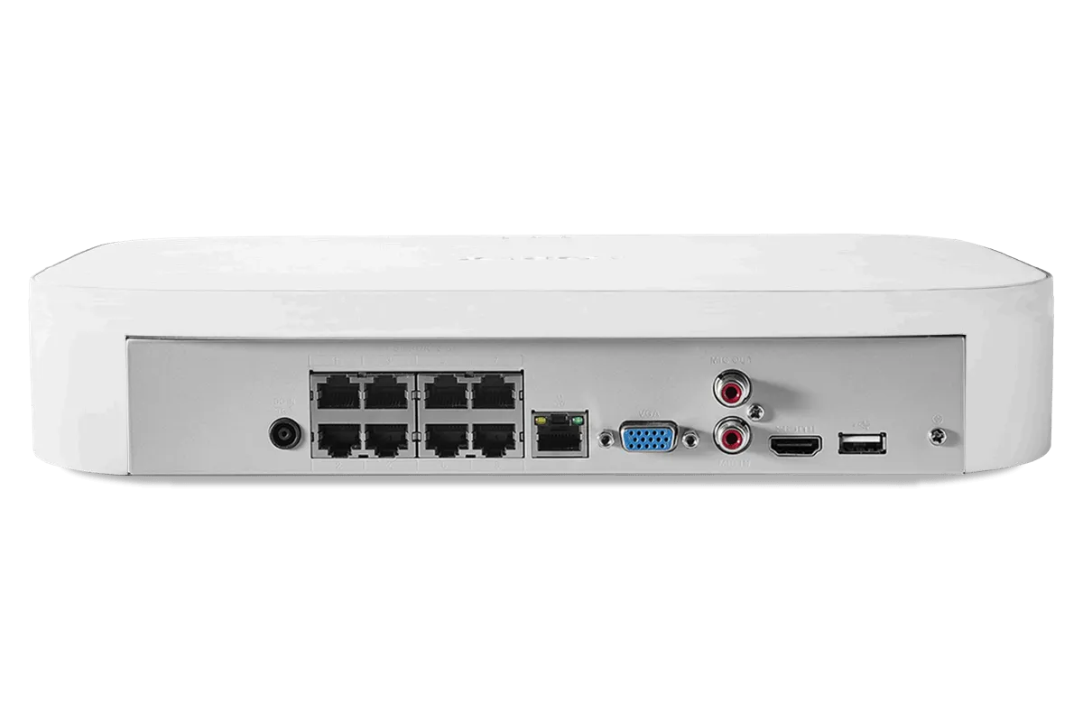 8-Channel Fusion NVR System with Dome and Bullet Smart Deterrence 4K IP Cameras