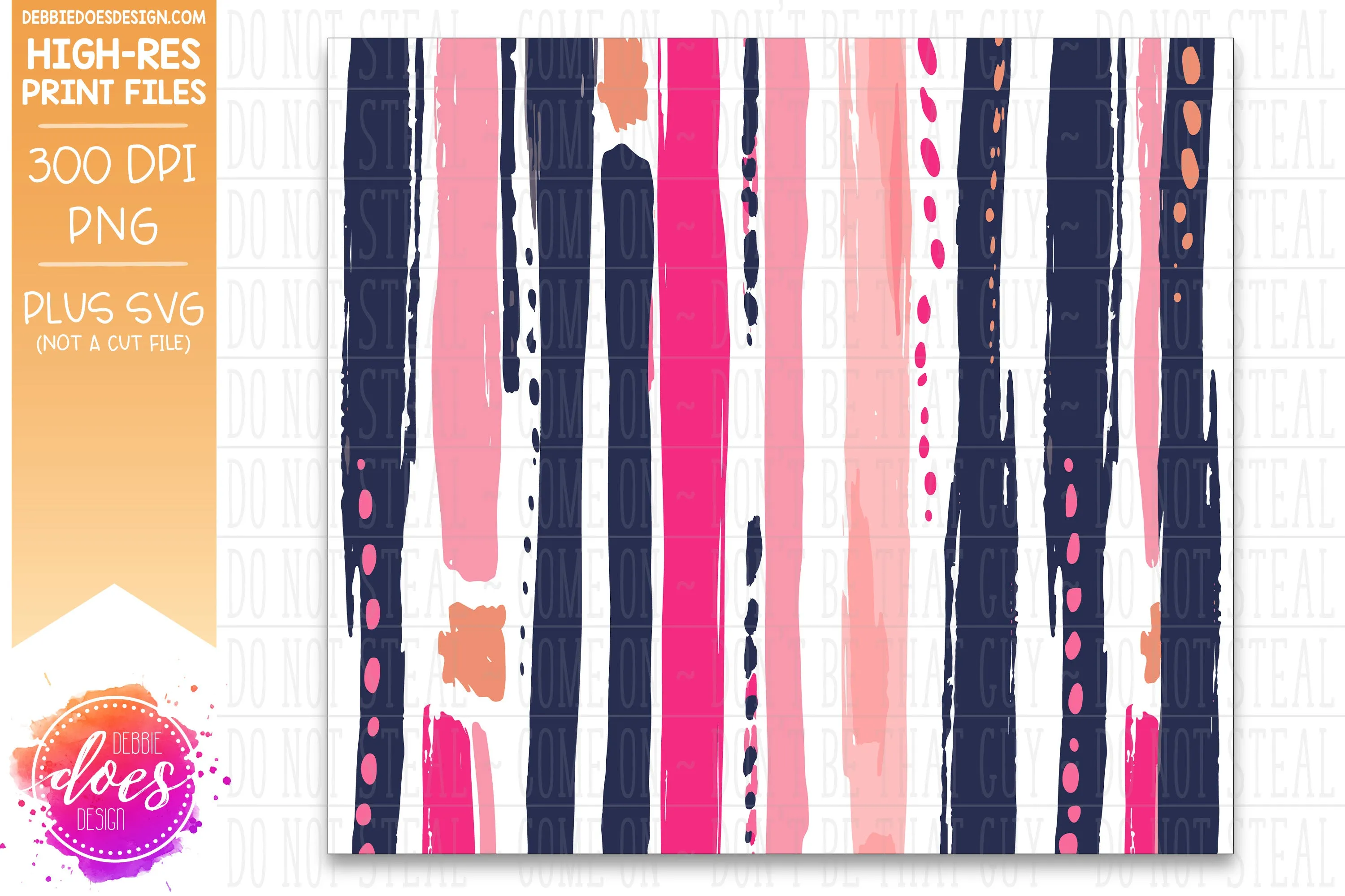 Abstract Stripes Seamless Tumbler - 4 - Sublimation/Printable Design
