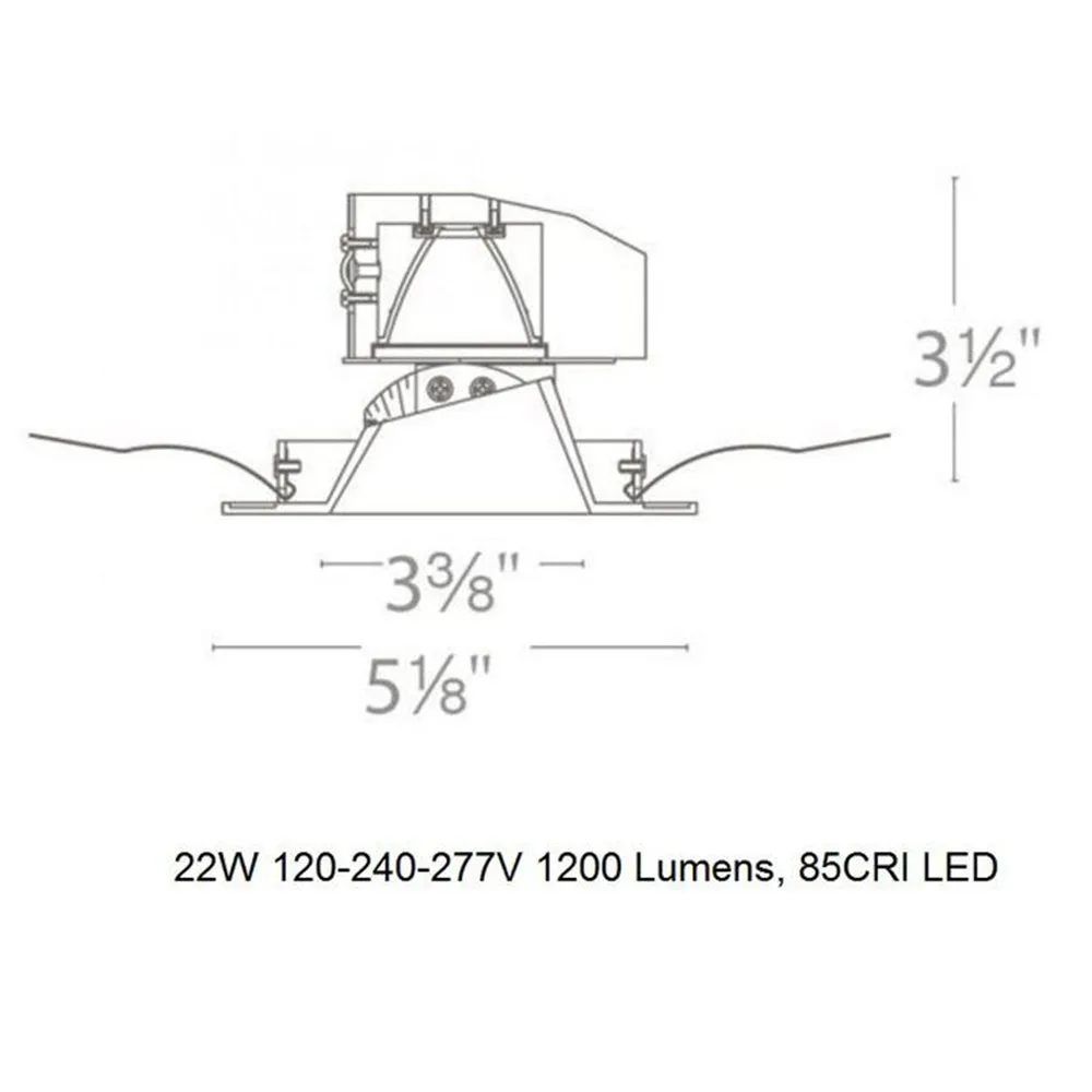 Aether 3.5IN Color Changing 0-30 Degree Square Adjustable Trim