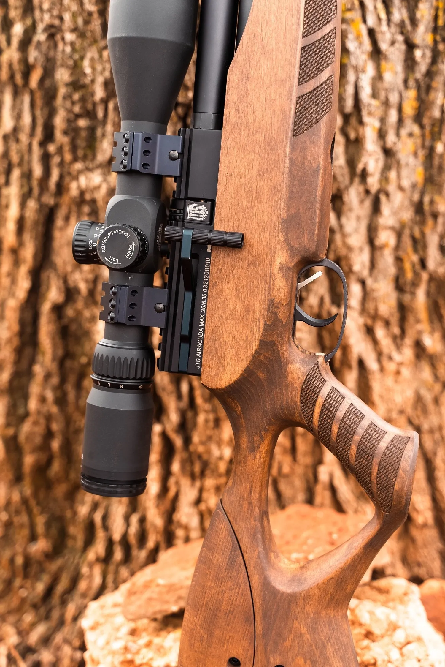Combo JTS Airacuda MAX PCP Air Rifle 5.5mm with JTS Silencer
