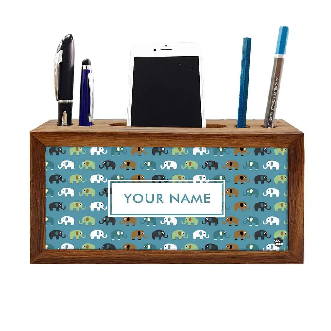 Customized Wood desk accessories - Elephants