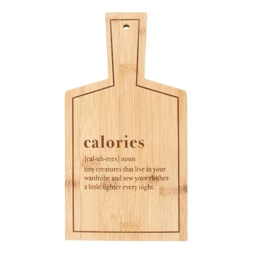 Durable & Eco Friendly Bamboo Serving Board - Meaning Of Calories