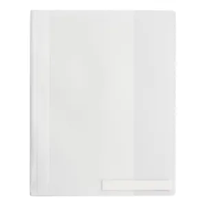 Durable Clear View Folder A4, extra wide with pocket, White