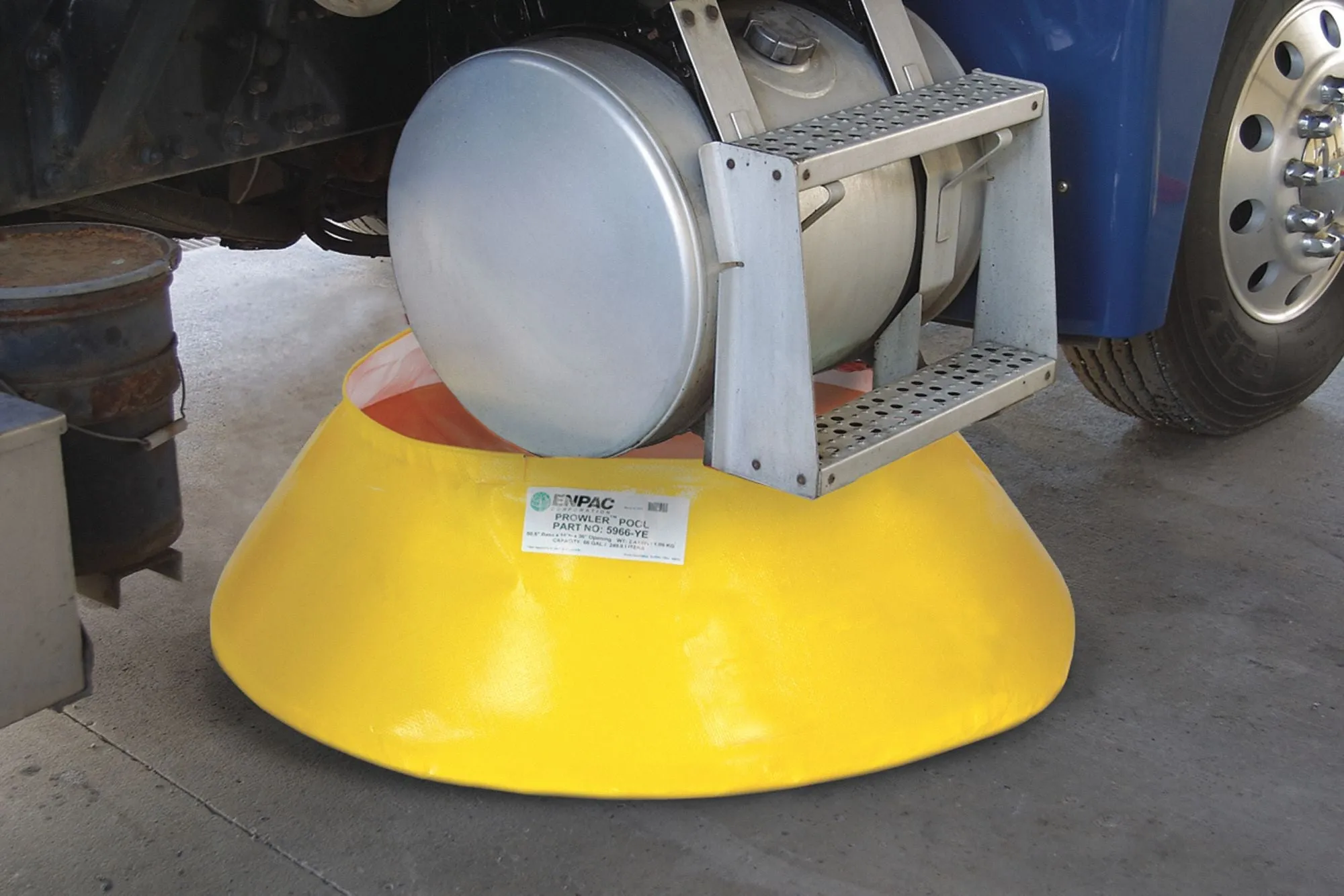 Enpac Containment Pool, 100 gal Spill Capacity, 18 in Height, Opaque Color, 48 in Outside Dia. - 5900-YE