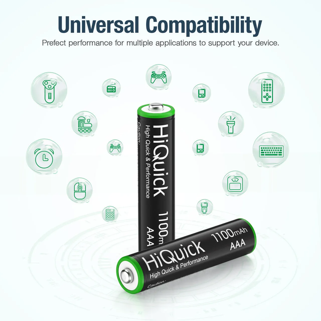 HiQuick AAA Rechargeable Batteries 1100mAh 1.2V