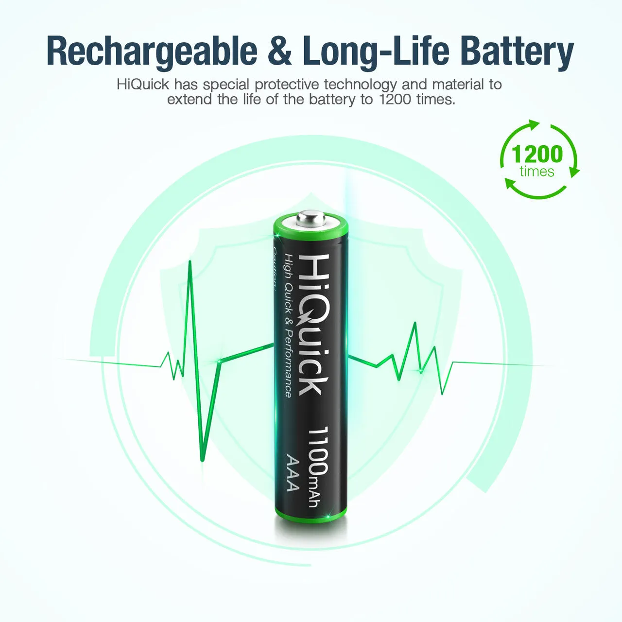 HiQuick AAA Rechargeable Batteries 1100mAh 1.2V