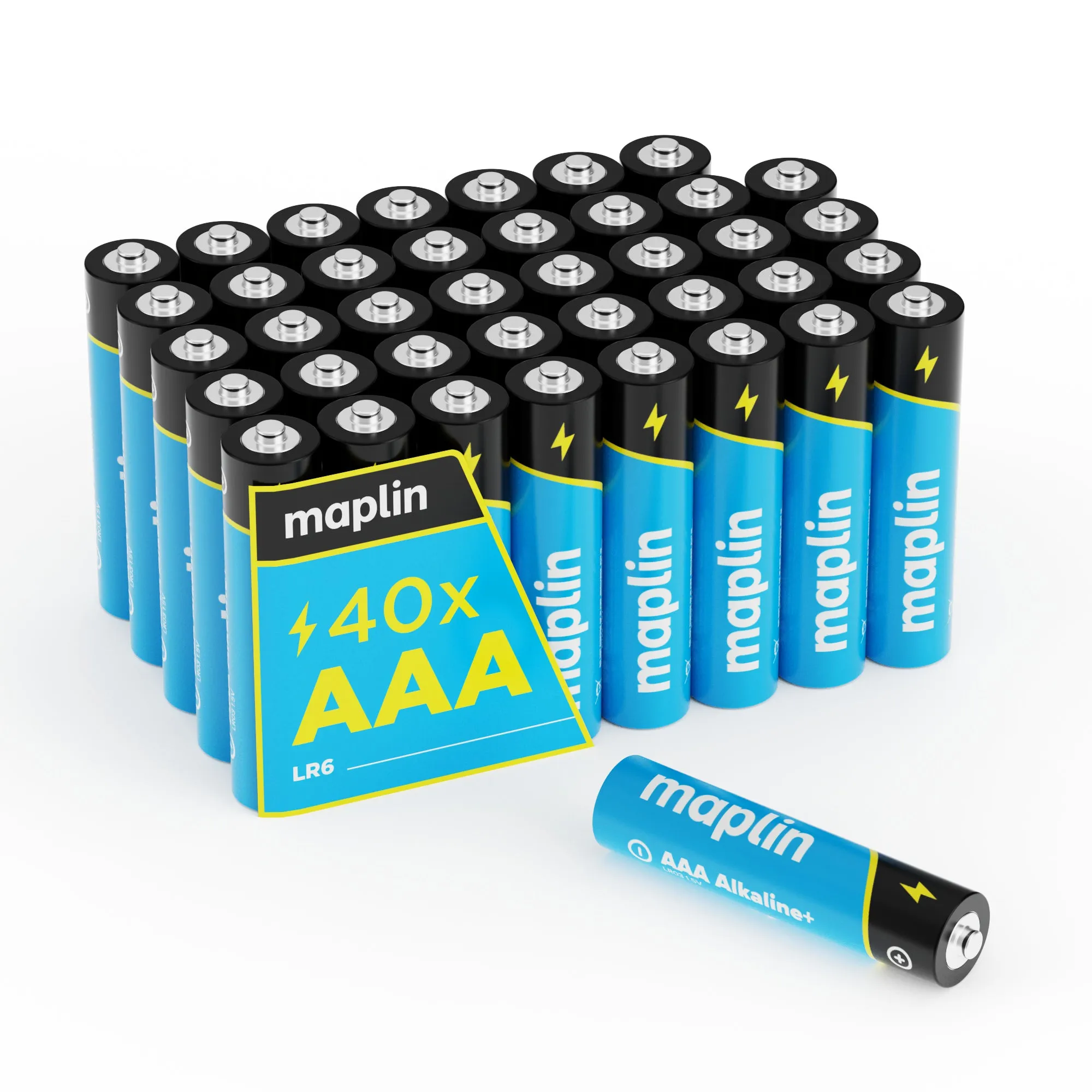 Maplin AAA LR03 1.5V Alkaline Batteries 7 Year Shelf Life High Performance