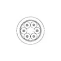 Mogami W2880 6 Conductor 33AWG Ultra Flexible Miniature Cable - 1000 Ft. Roll