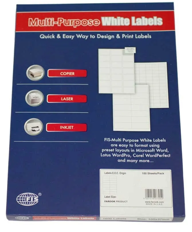 MULTI PURPOSE WHITE LABEL-78.7X139.7mm