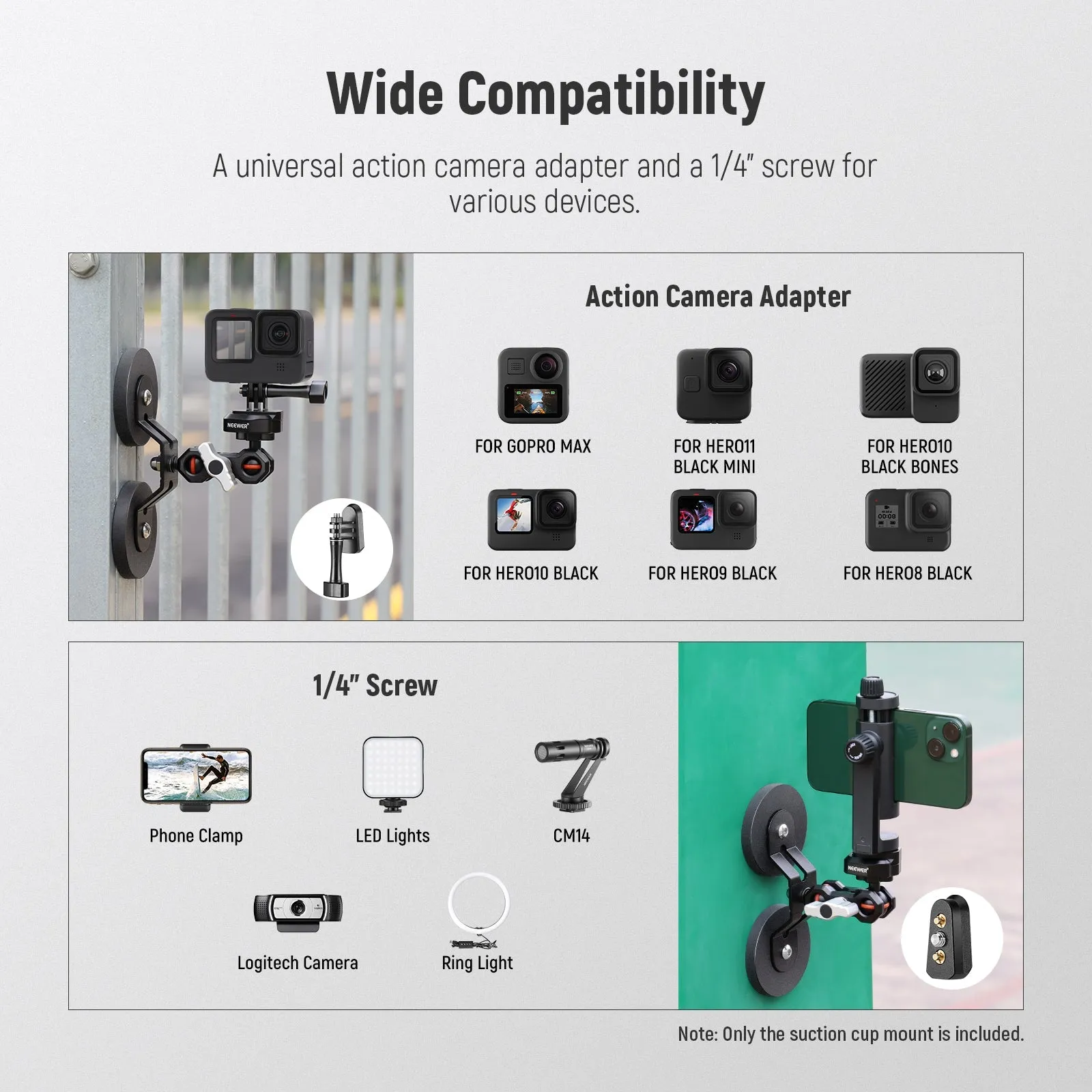 NEEWER FL-GP15 Magnetic Action Camera Mount