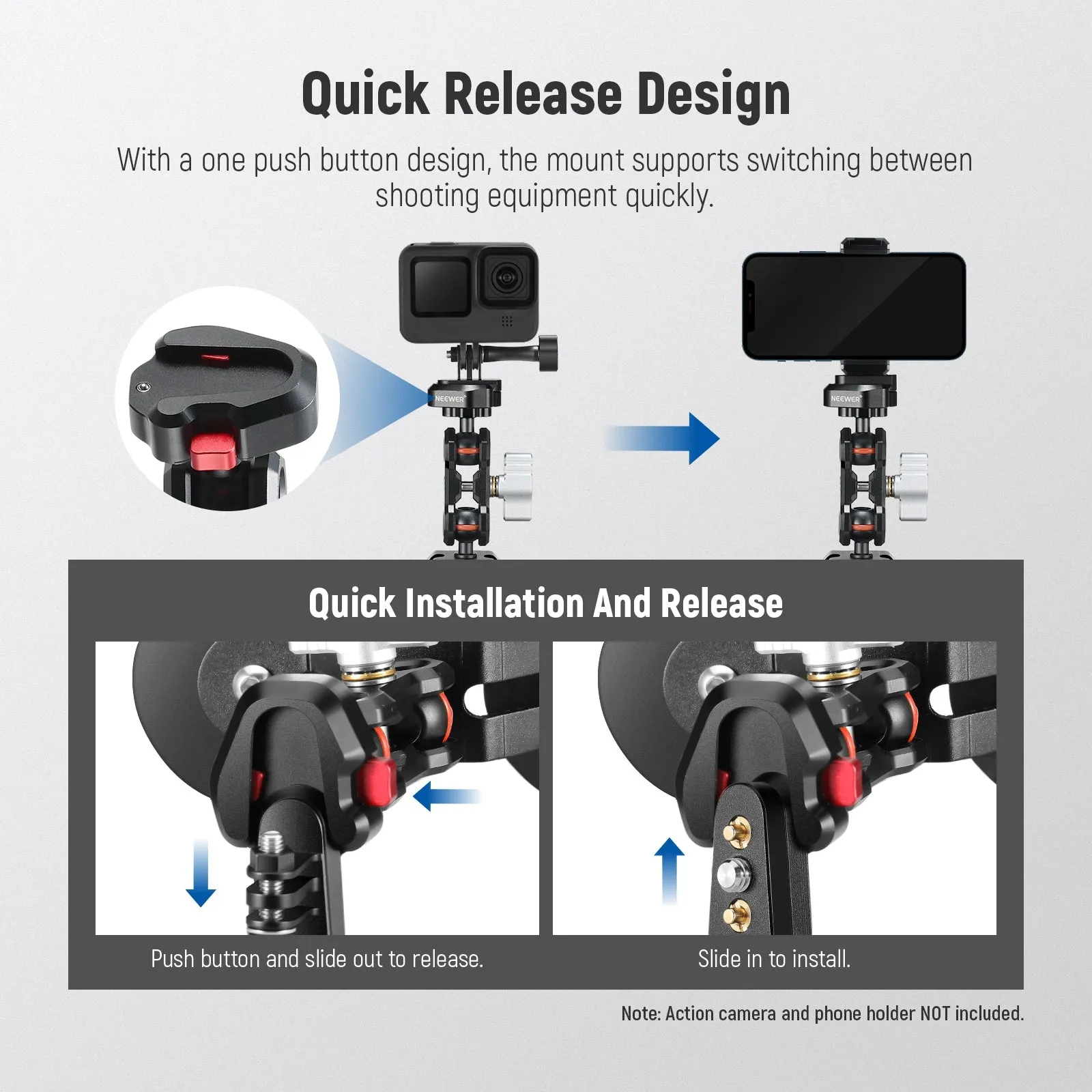 NEEWER FL-GP15 Magnetic Action Camera Mount