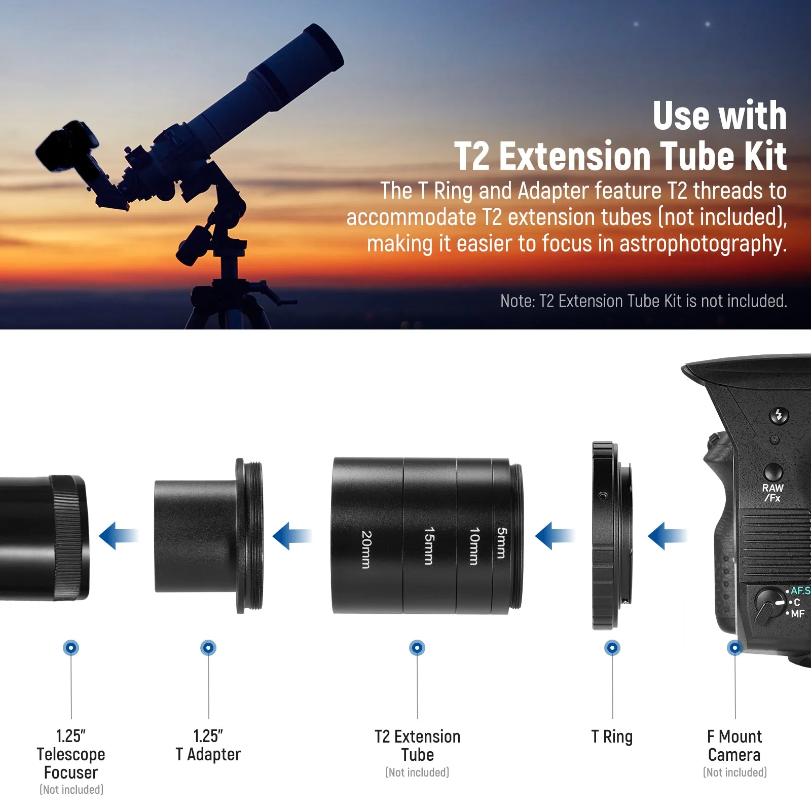 NEEWER LA-04 T Ring For Nikon F Mount Cameras