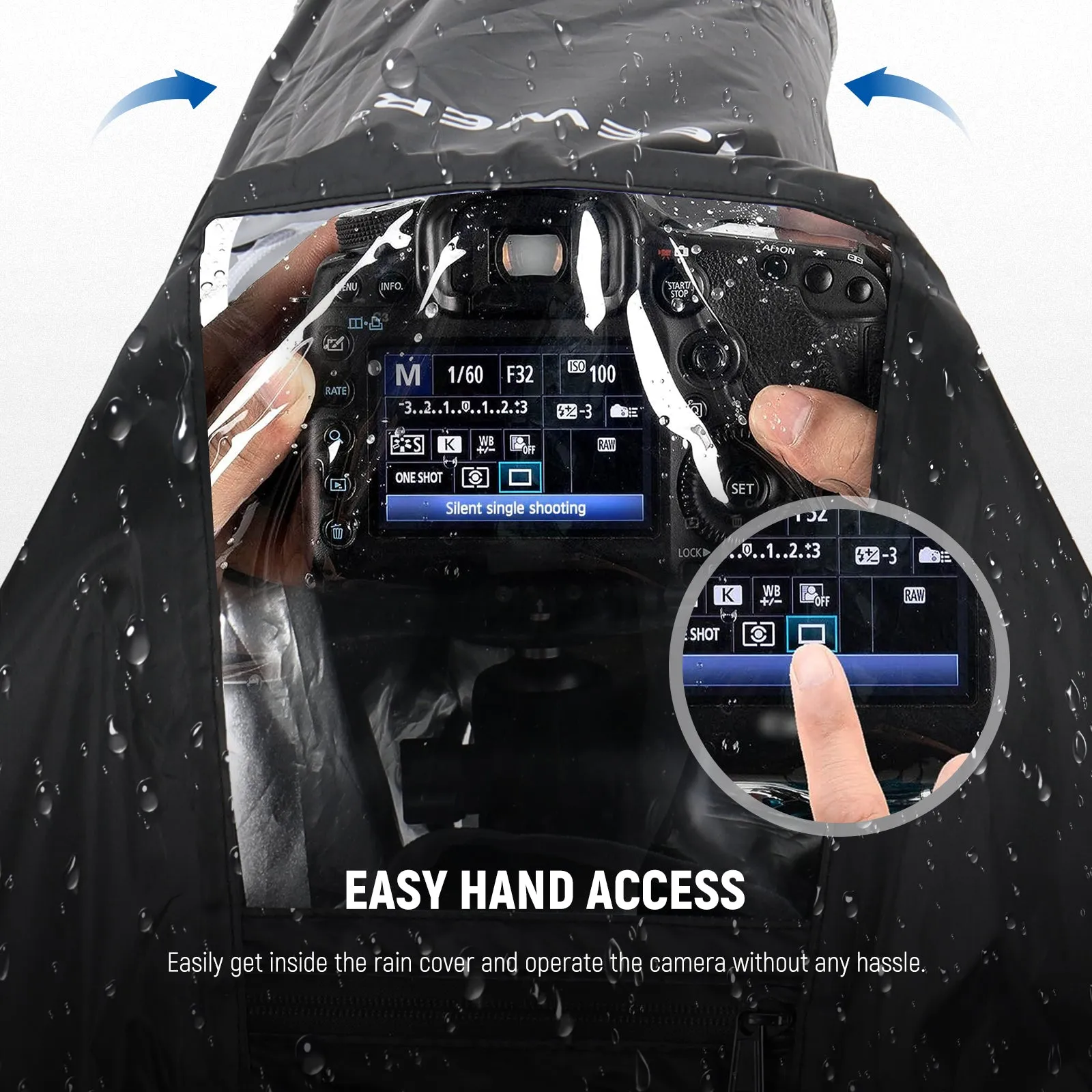 NEEWER PB017/PB018 2 in 1 Camera Rain Cover & Reflector