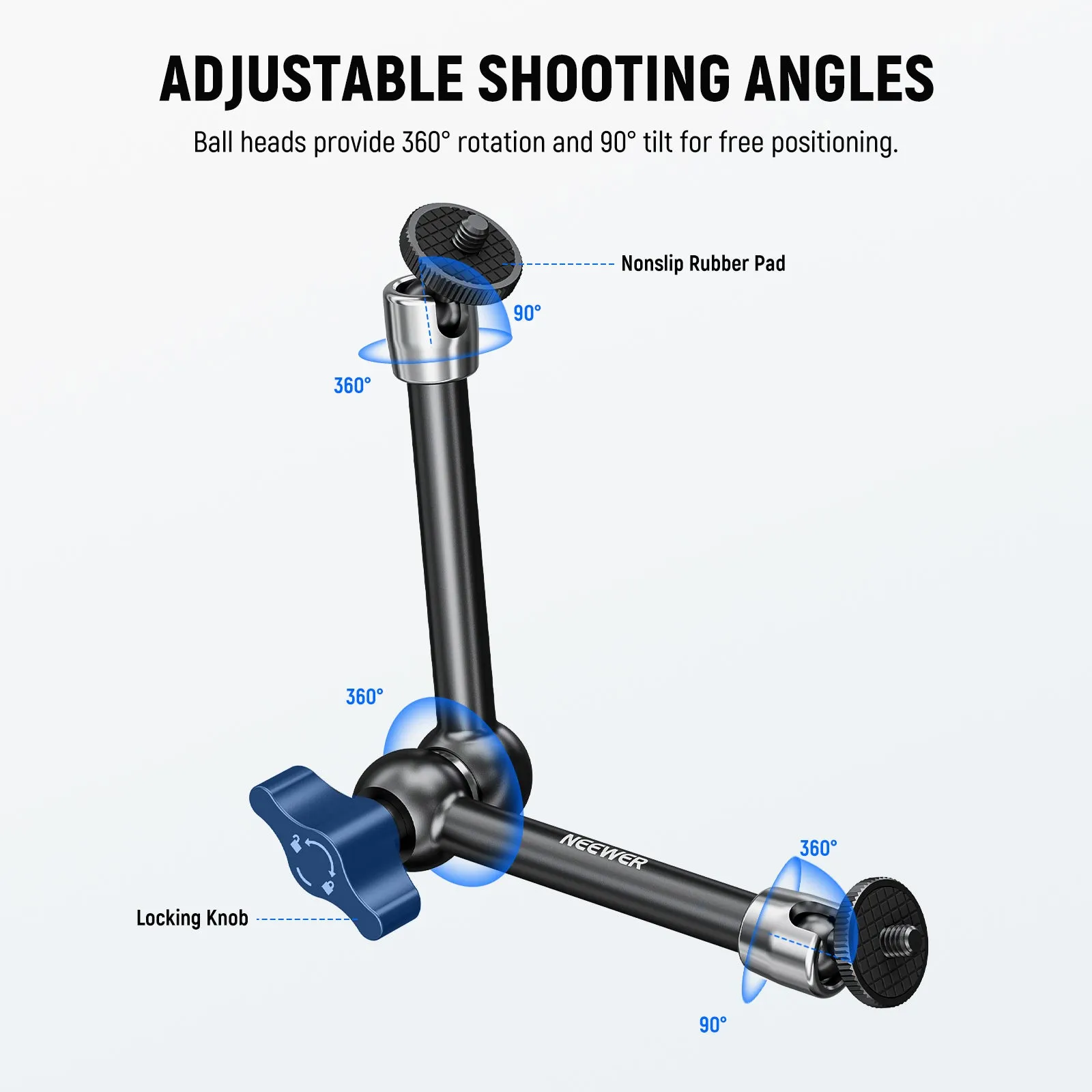 NEEWER ST08 9.8"/25cm Aluminum Alloy Magic Arm
