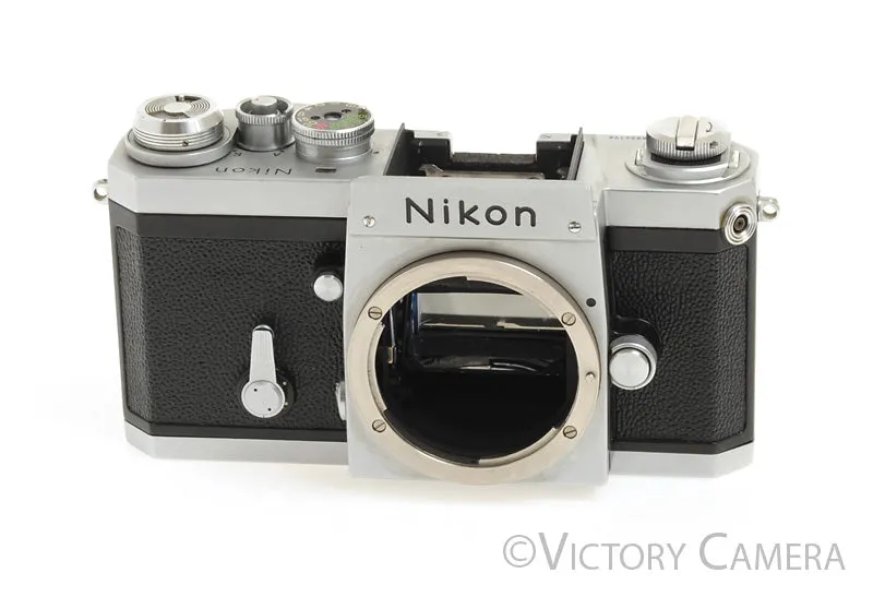 Nikon F Chrome 35mm Film Camera Body (only)  [EXC-]