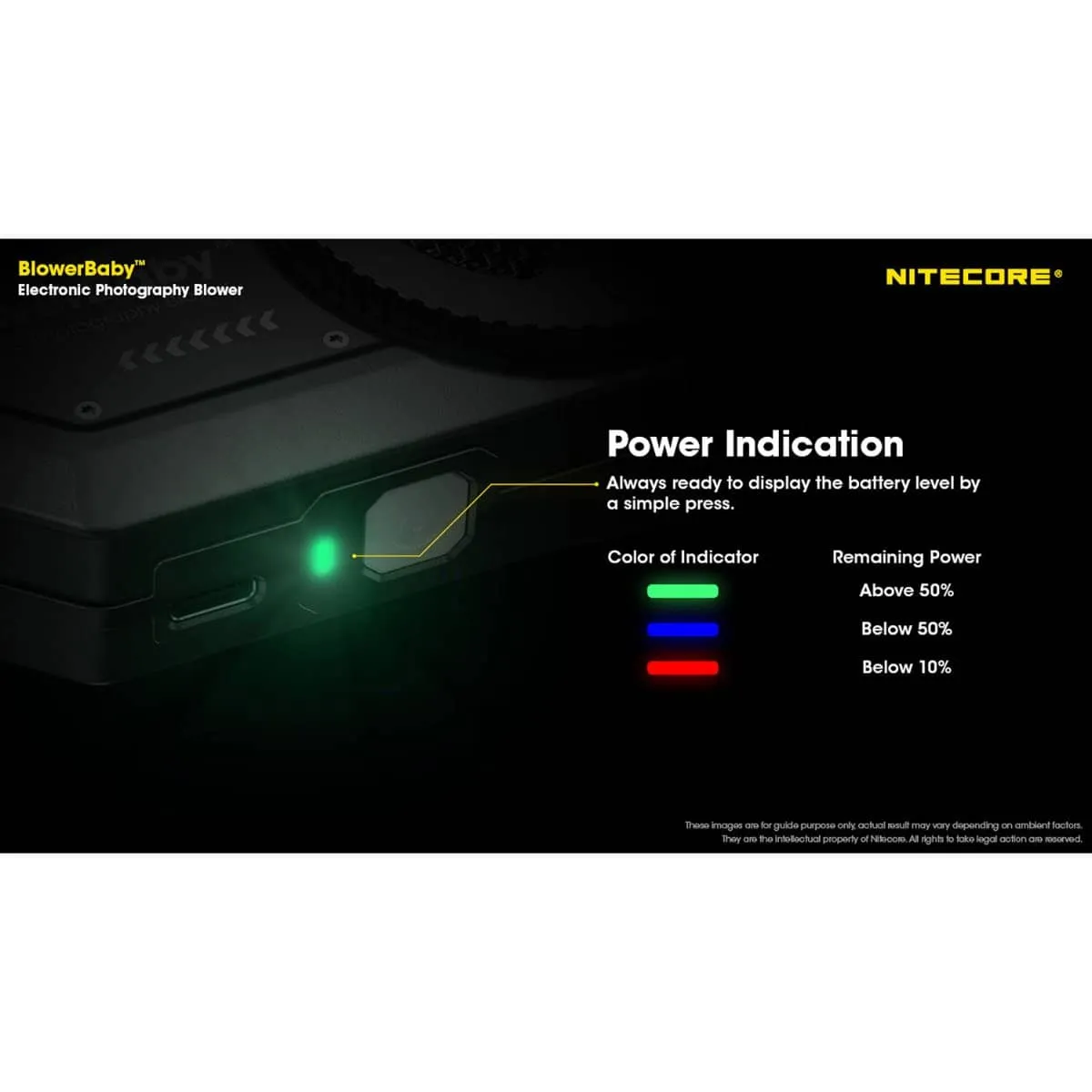 Nitecore BlowerBaby Rechargeable Cleaning Blower for Cameras & Electronics