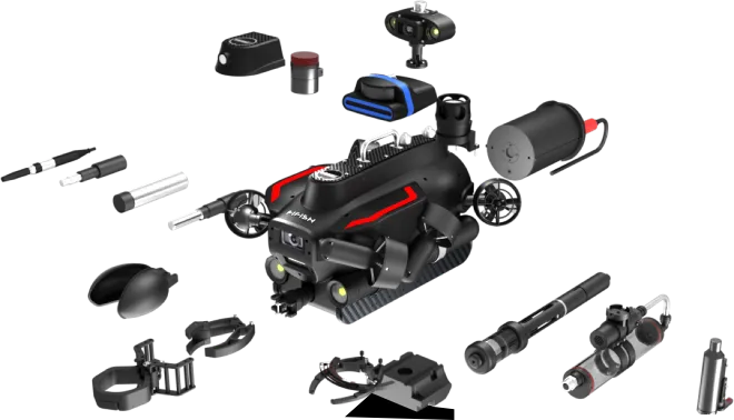 Qysea Pro W6 FIFISH Underwater Drone Robot Bundle | 388 Wh Capaclty | 350 Meters (1148 feet) Depth