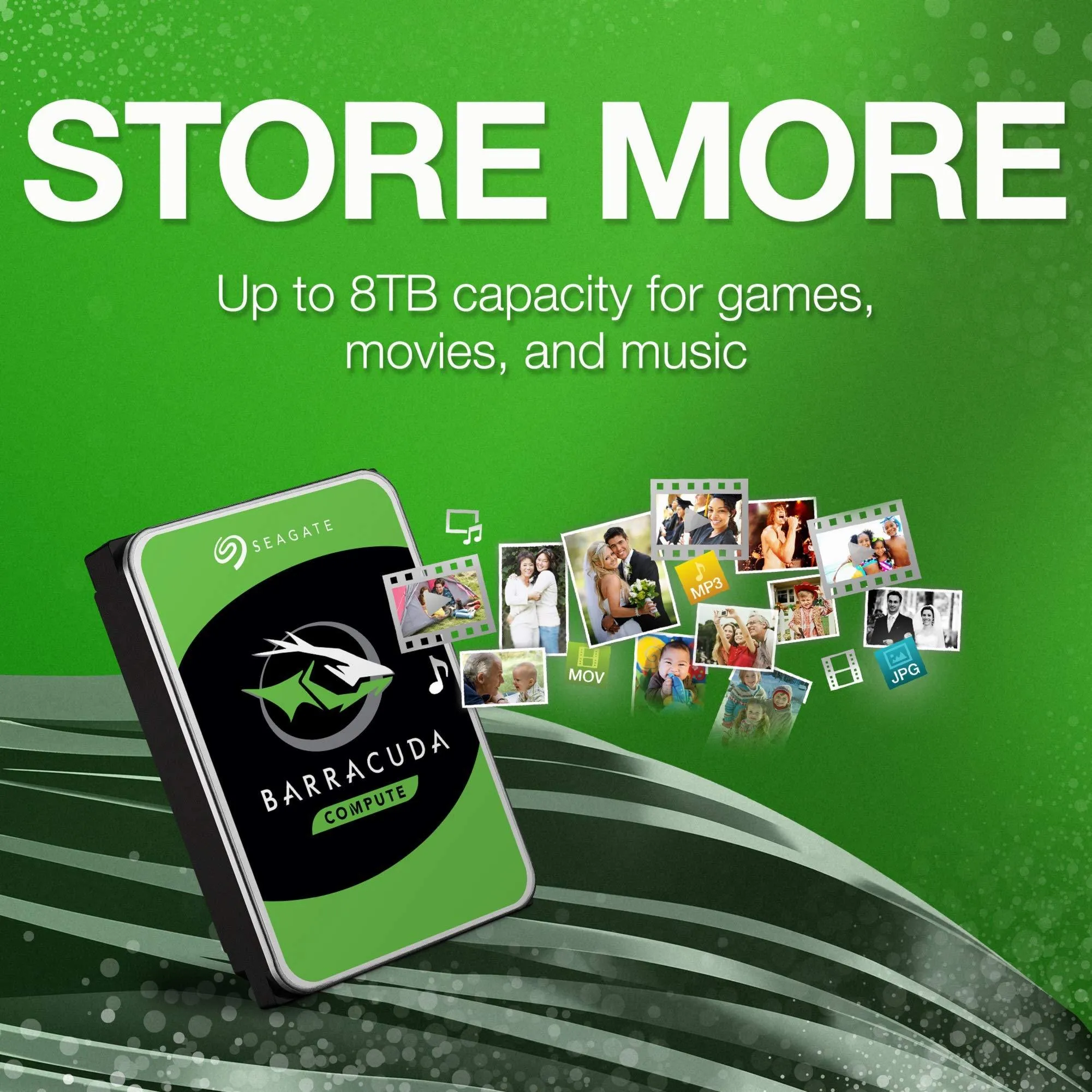 Seagate BarraCuda 8TB Internal Hard Drive HDD).