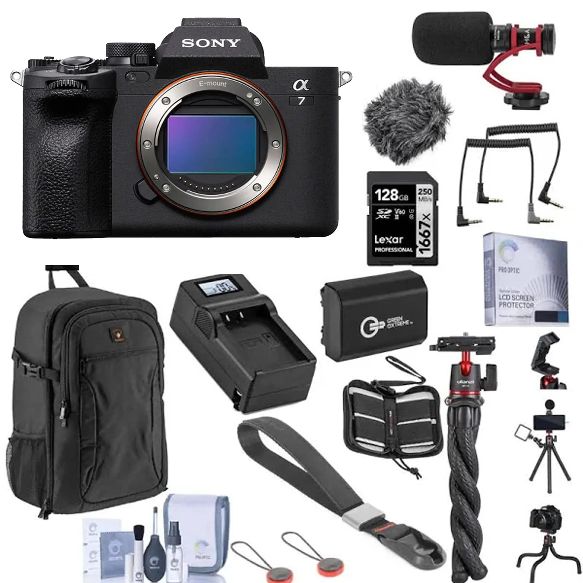 Sony a7 IV Mirrorless Camera Professional Bundle With Microphone Include and More