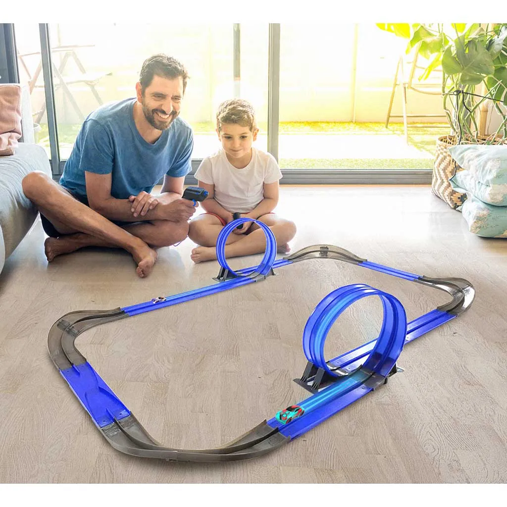 Tracer Racers RC Super Looper Speedway Glow In The Dark Race Set