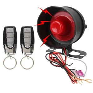 Universal Car Alarm 12V Automobile Protection System Device 7-Levels Sensitivity Vehicle Alarm System with 2 Remote Controllers