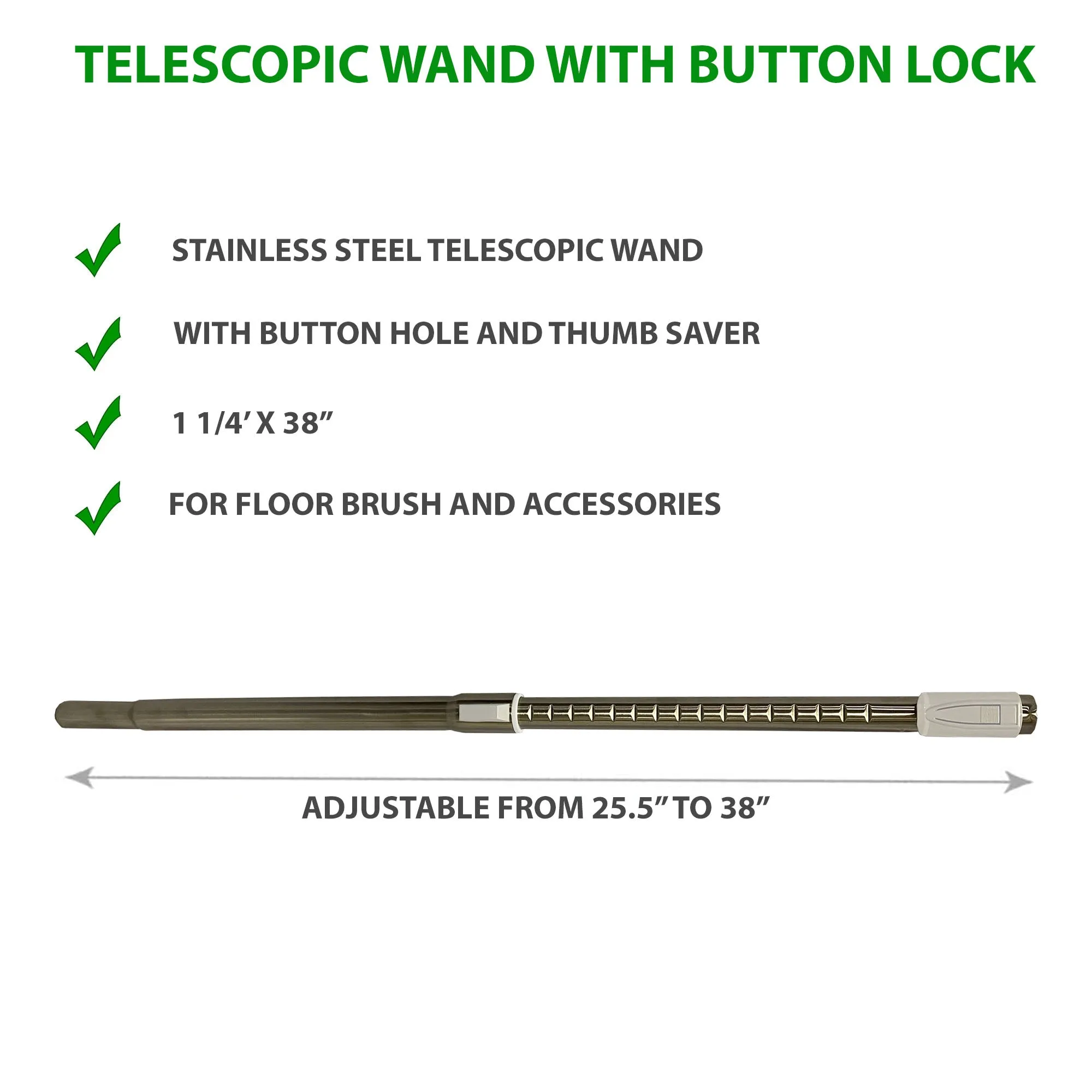 VPC Central Vacuum Accessory Kit with Telescopic Wand and Deluxe Tool Set