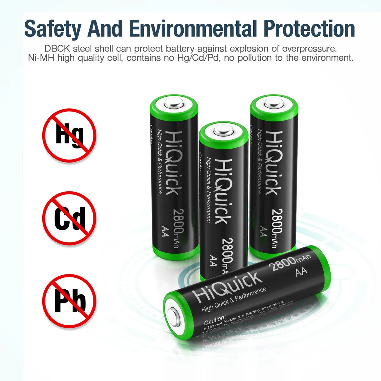 【Winter Sale】HiQuick AA Ni-MH Rechargeable batteries 2800mAh